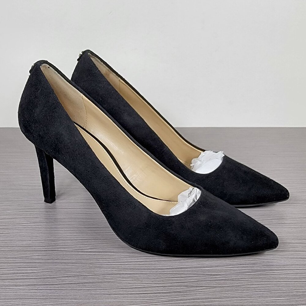 Michael Michael Kors Pointed Toe Flex Pump, Black Suede, Womens Size 8.5 M / 39